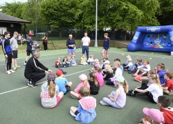 A tennis camp takes place at Woodbridge Tennis Club